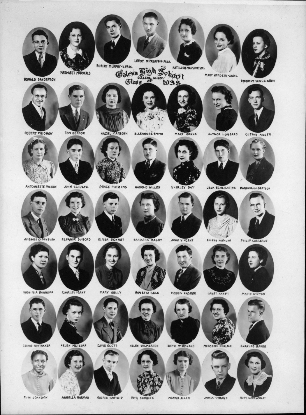 1938 - Galena High School Students